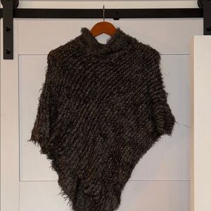 Cozy Charcoal poncho